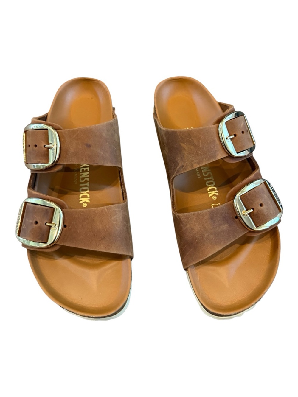 Birkenstock Arizona Brown Leather Double-Buckle Sandals